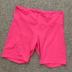 Hot pink bike shorts